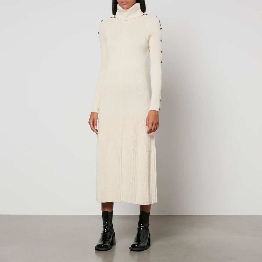 Proenza Schouler Cream Long Sleeve Dress
